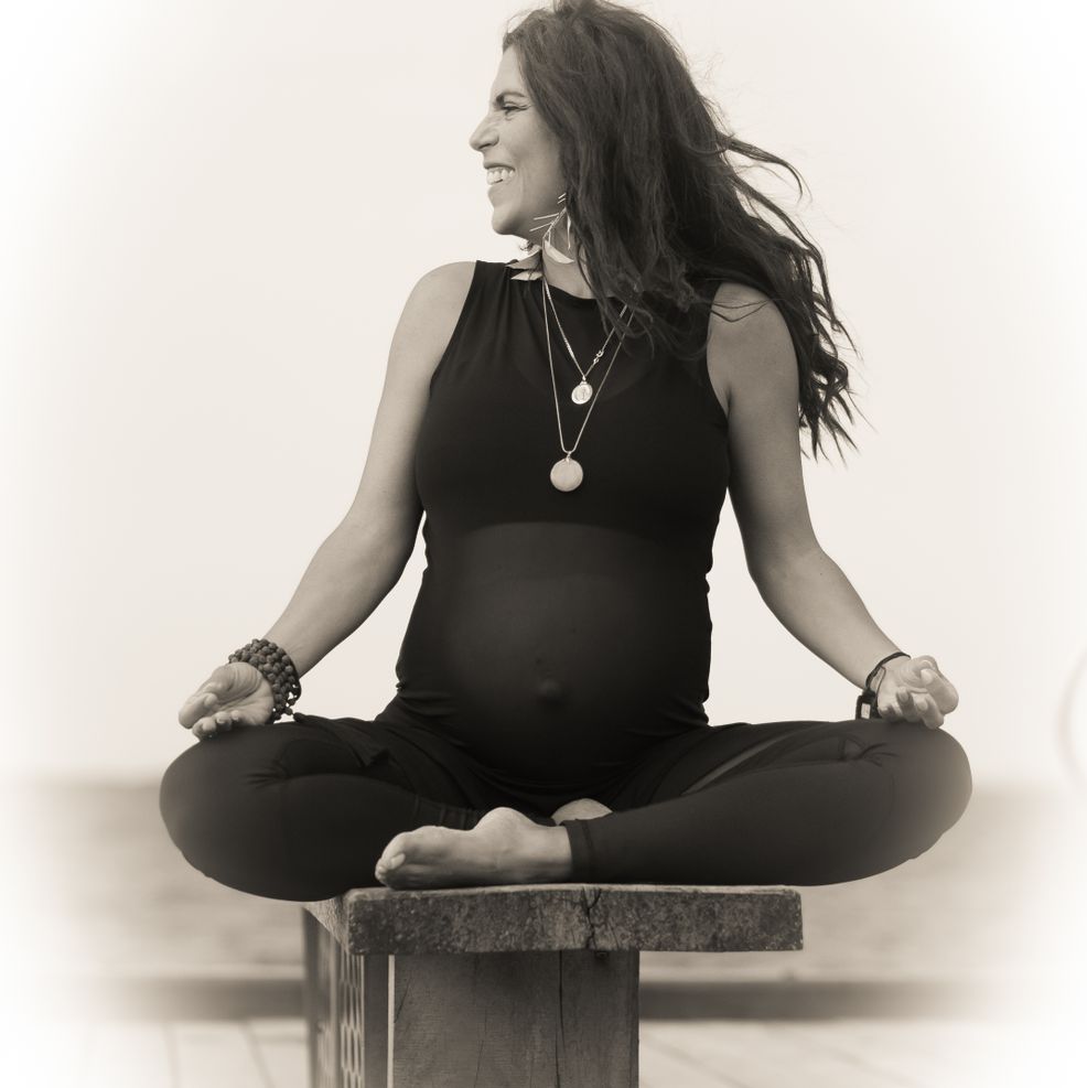 gravid og yoga fotografering Hoppes Photo